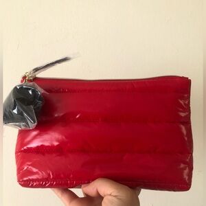 NWT Estée Lauder Puff Cosmetic Bag with Pom-Pom